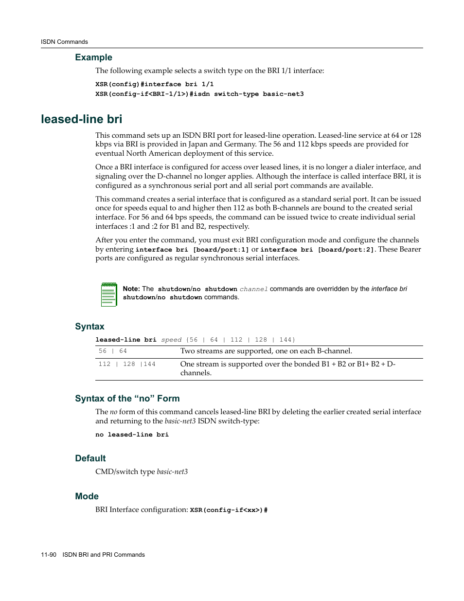 Leased-line bri | Enterasys Networks X-Pedition XSR CLI User Manual | Page 468 / 684