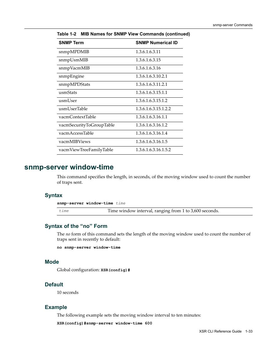 Snmp-server window-time | Enterasys Networks X-Pedition XSR CLI User Manual | Page 47 / 684