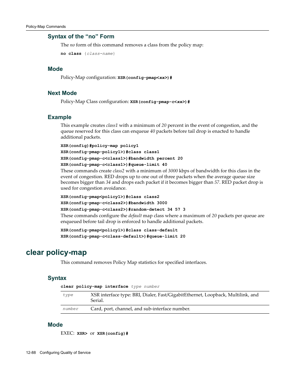 Clear policy-map | Enterasys Networks X-Pedition XSR CLI User Manual | Page 484 / 684