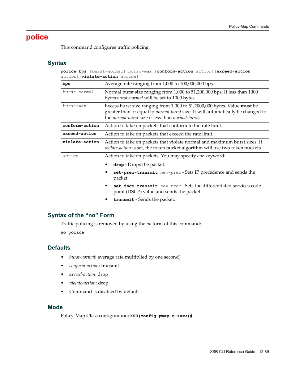 Police | Enterasys Networks X-Pedition XSR CLI User Manual | Page 485 / 684