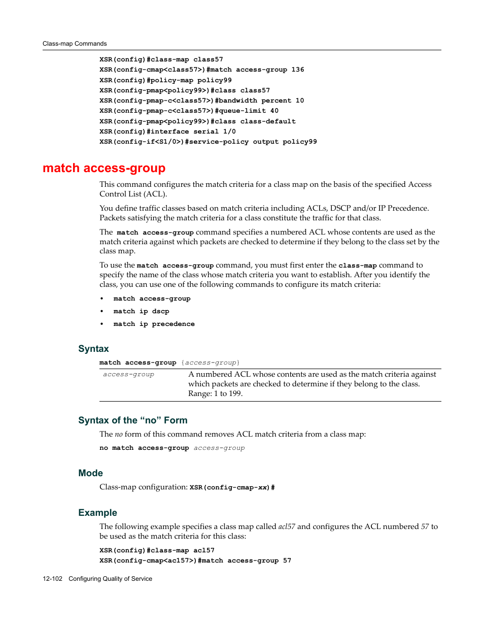 Match access-group | Enterasys Networks X-Pedition XSR CLI User Manual | Page 498 / 684