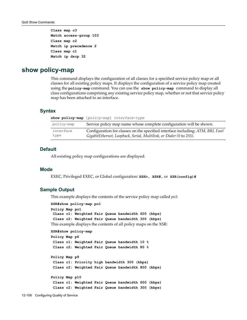 Show policy-map | Enterasys Networks X-Pedition XSR CLI User Manual | Page 502 / 684