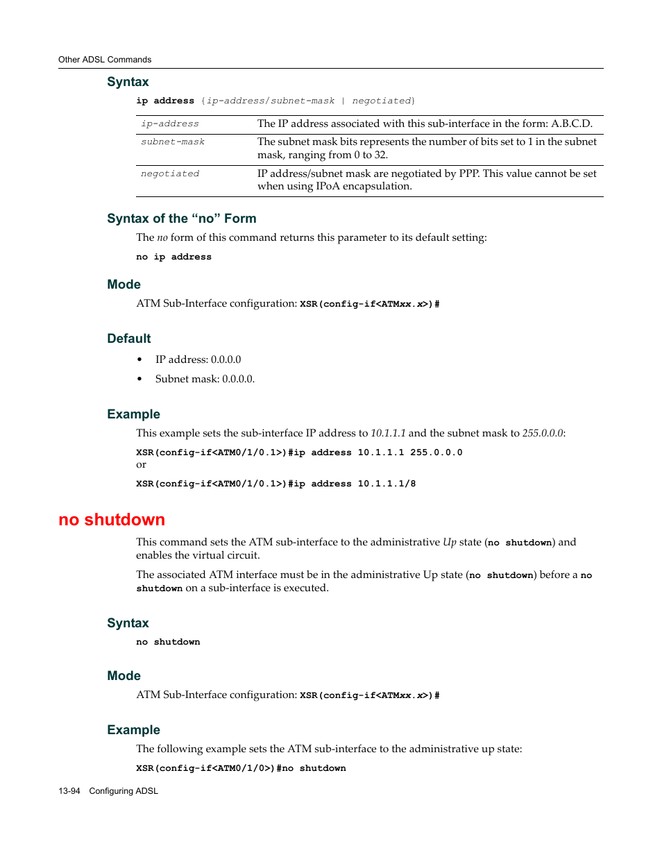 No shutdown | Enterasys Networks X-Pedition XSR CLI User Manual | Page 520 / 684