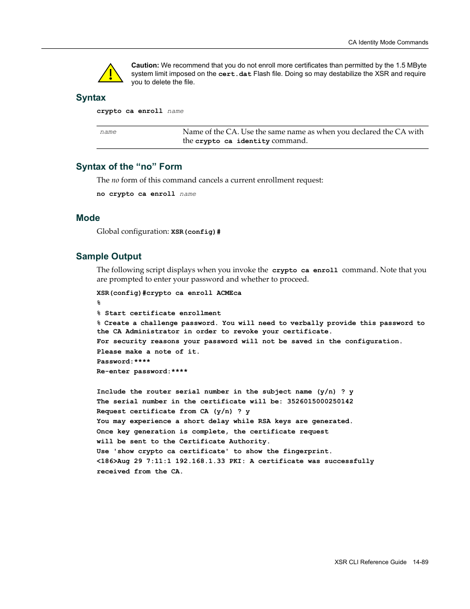 Enterasys Networks X-Pedition XSR CLI User Manual | Page 543 / 684