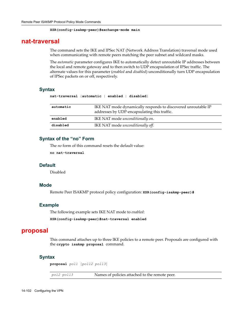 Nat-traversal, Proposal | Enterasys Networks X-Pedition XSR CLI User Manual | Page 556 / 684