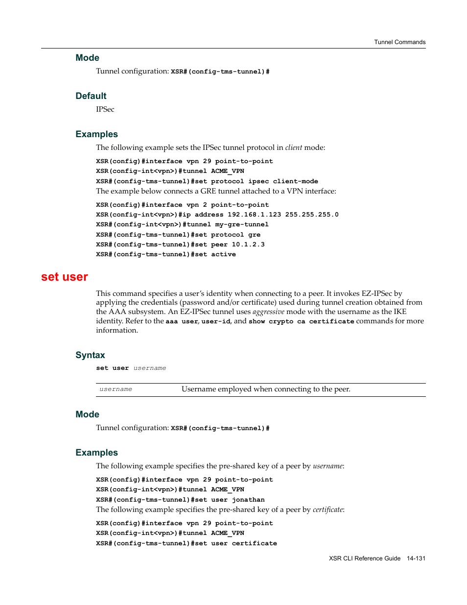 Set user | Enterasys Networks X-Pedition XSR CLI User Manual | Page 585 / 684