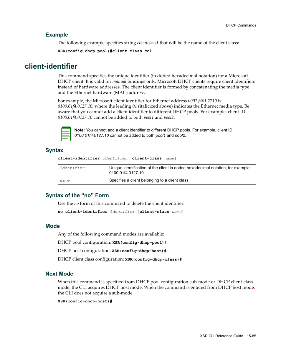 Client-identifier | Enterasys Networks X-Pedition XSR CLI User Manual | Page 595 / 684