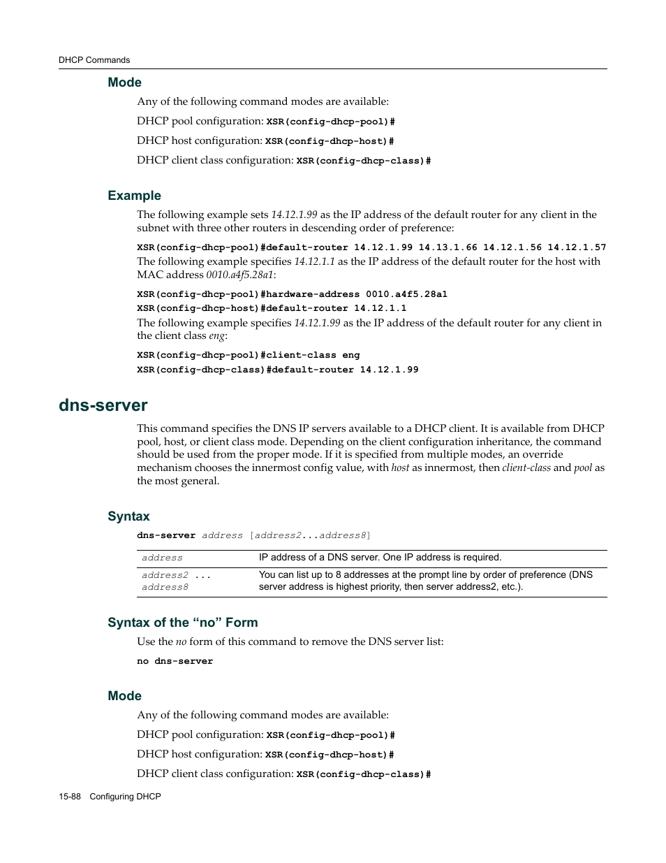 Dns-server | Enterasys Networks X-Pedition XSR CLI User Manual | Page 598 / 684