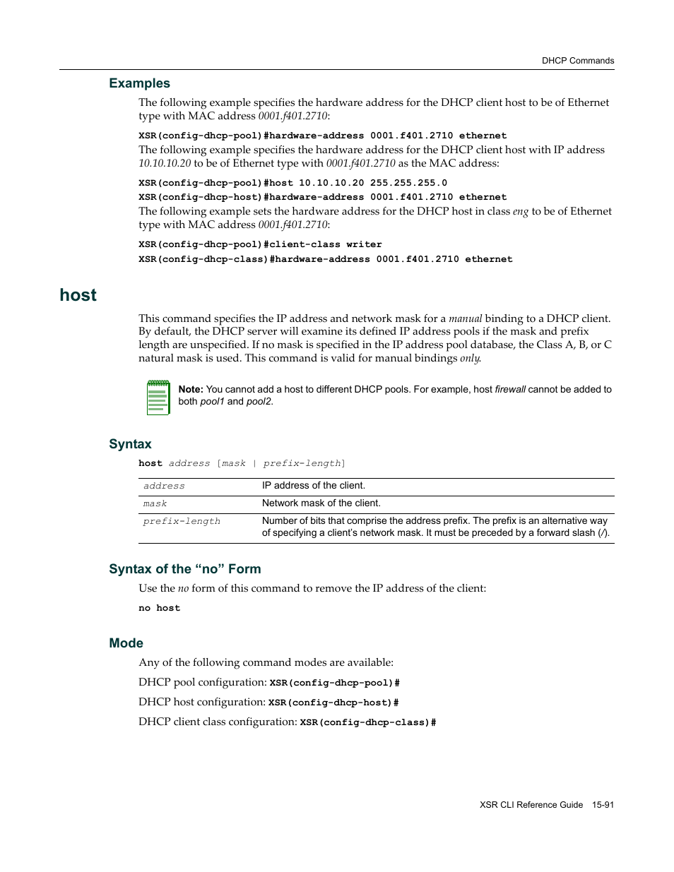 Host | Enterasys Networks X-Pedition XSR CLI User Manual | Page 601 / 684