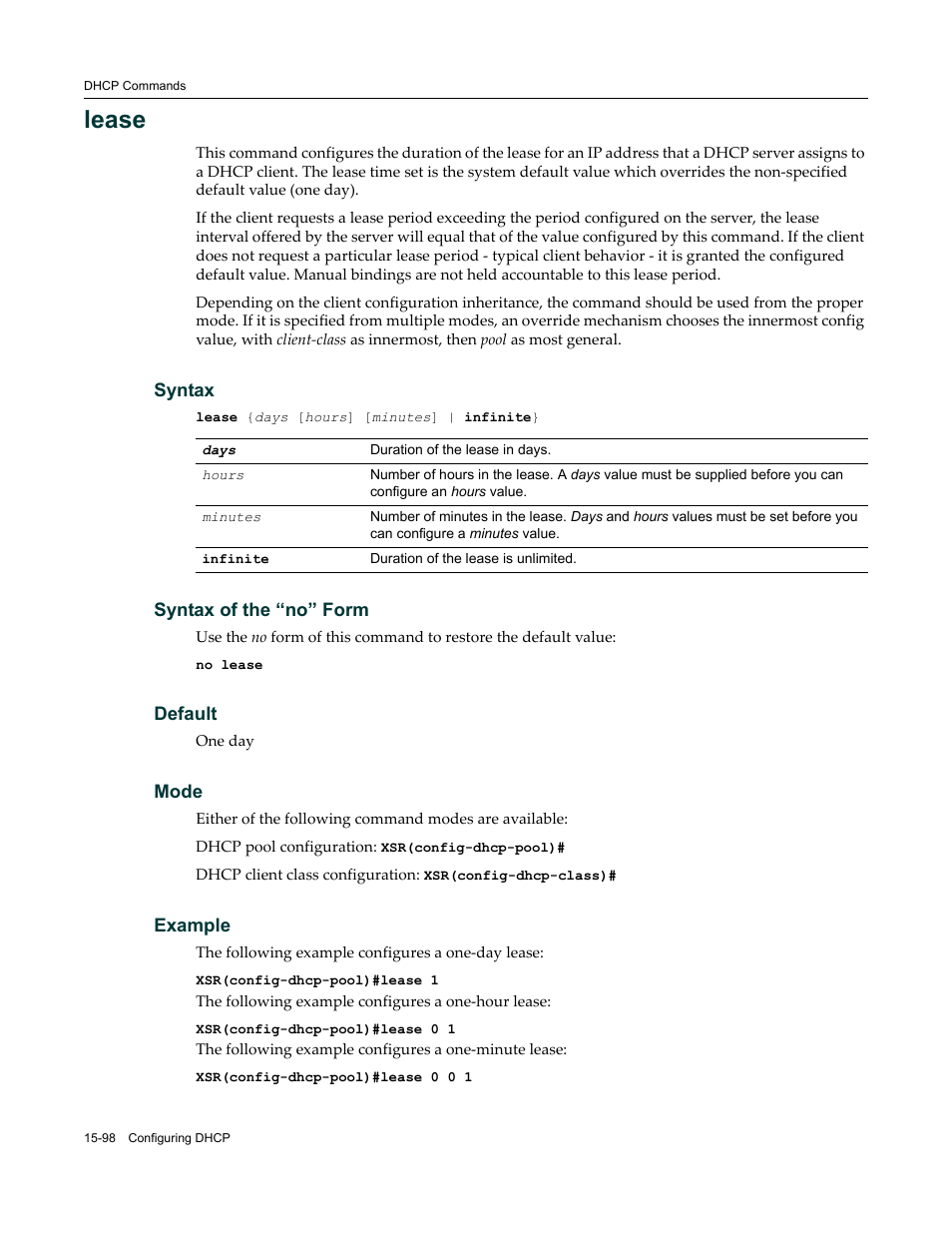 Lease | Enterasys Networks X-Pedition XSR CLI User Manual | Page 608 / 684