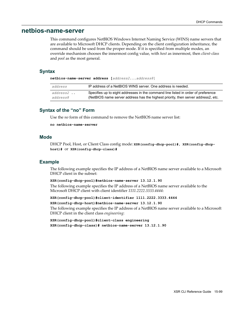 Netbios-name-server | Enterasys Networks X-Pedition XSR CLI User Manual | Page 609 / 684