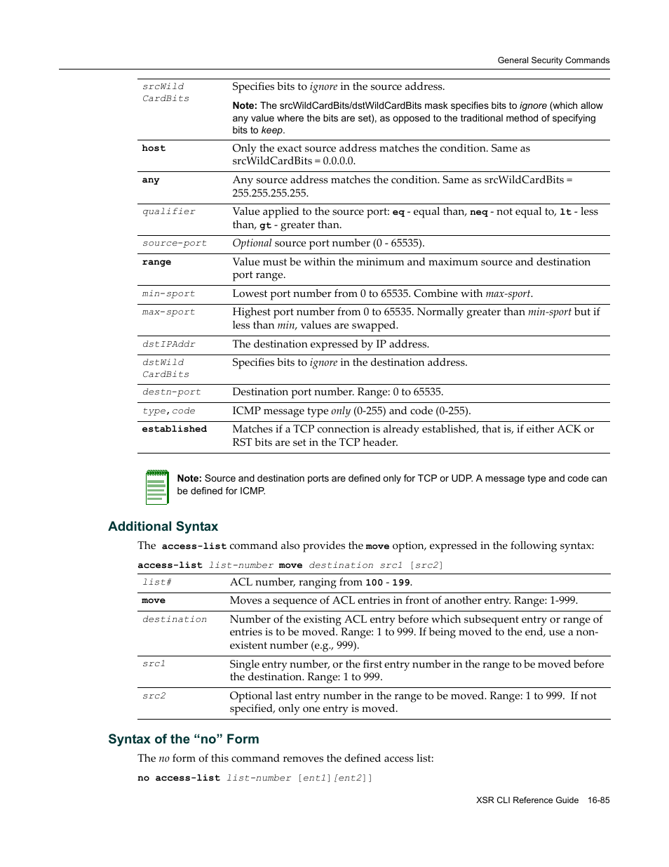 Additional syntax, Syntax of the “no” form | Enterasys Networks X-Pedition XSR CLI User Manual | Page 629 / 684