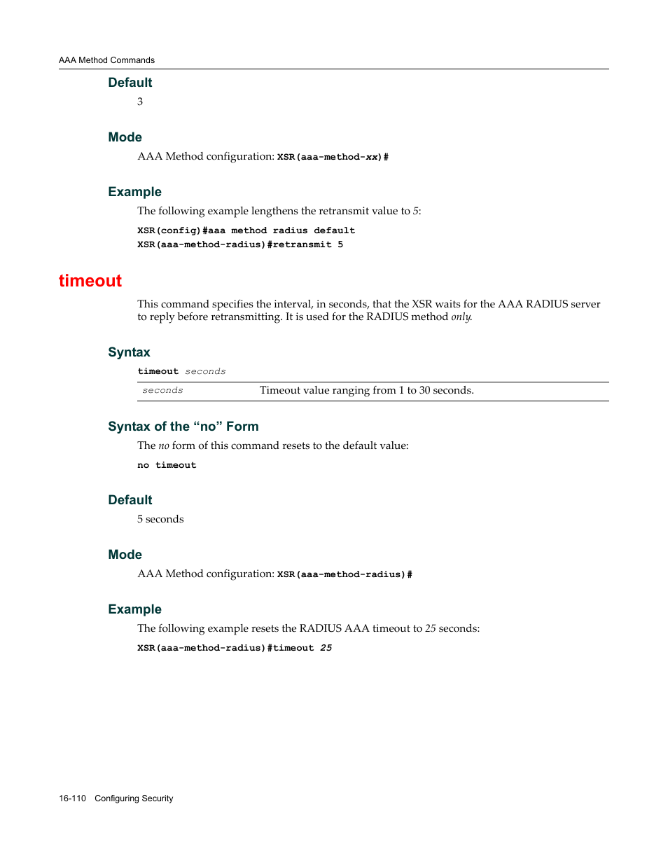 Timeout | Enterasys Networks X-Pedition XSR CLI User Manual | Page 654 / 684