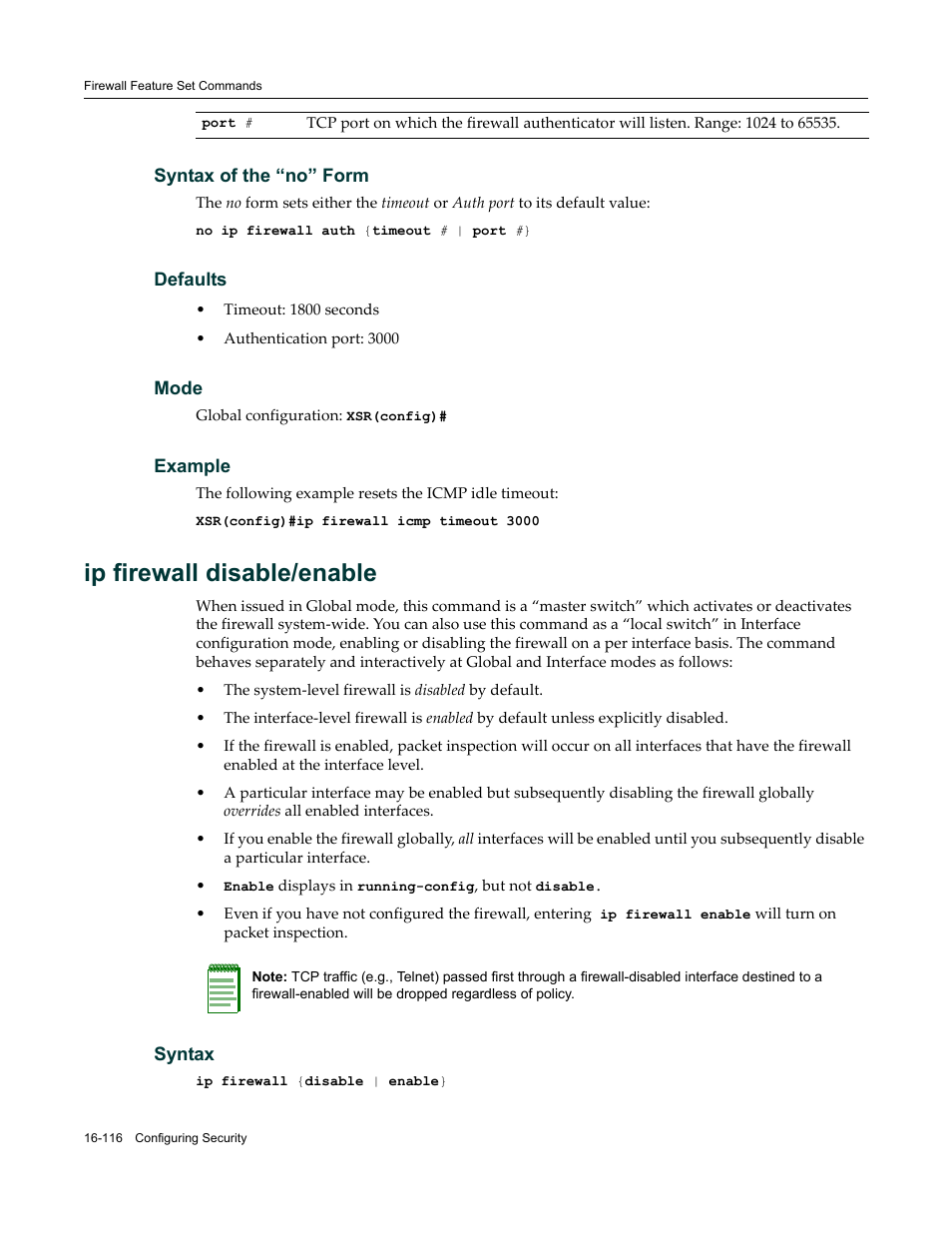 Ip firewall disable/enable | Enterasys Networks X-Pedition XSR CLI User Manual | Page 660 / 684