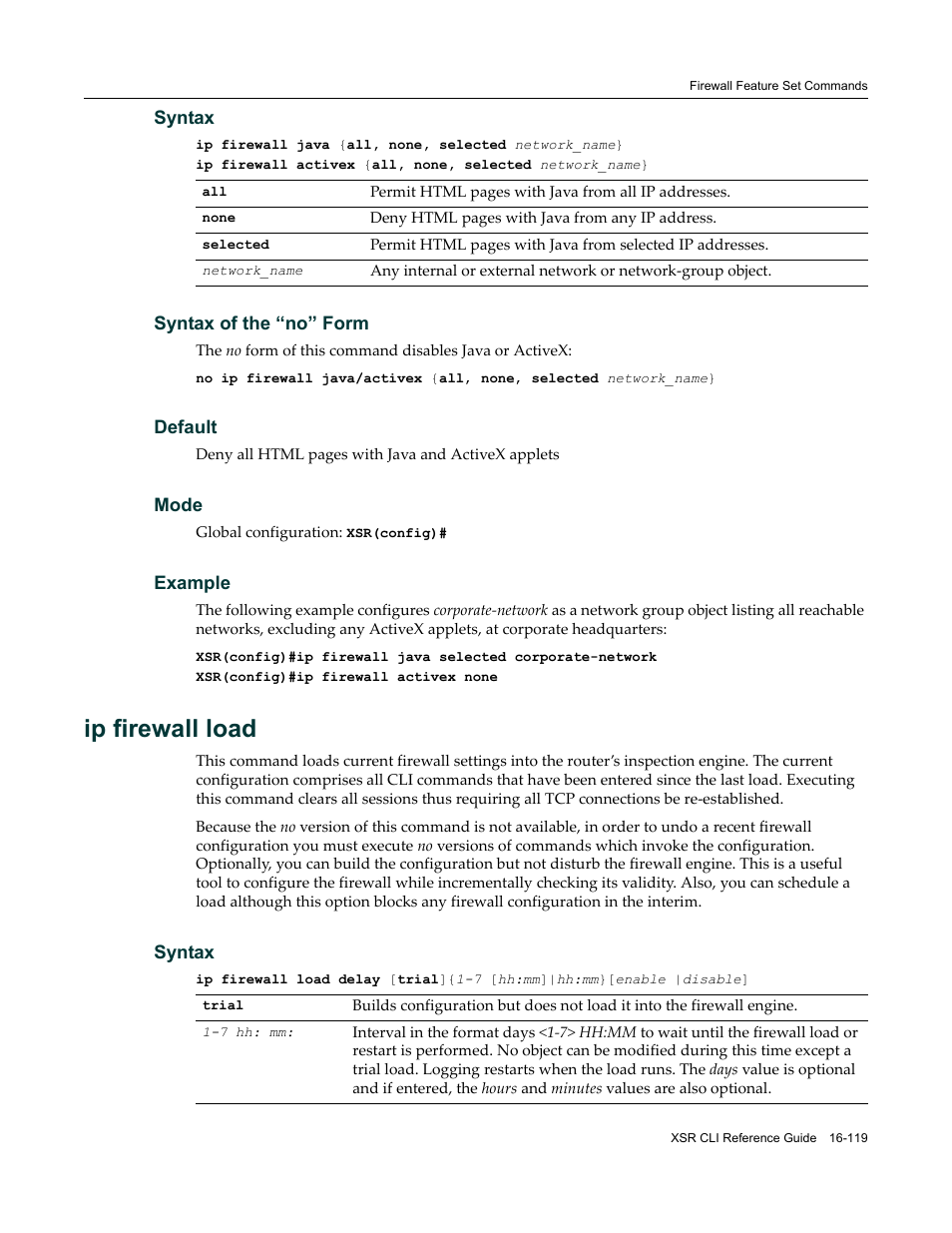 Ip firewall load | Enterasys Networks X-Pedition XSR CLI User Manual | Page 663 / 684