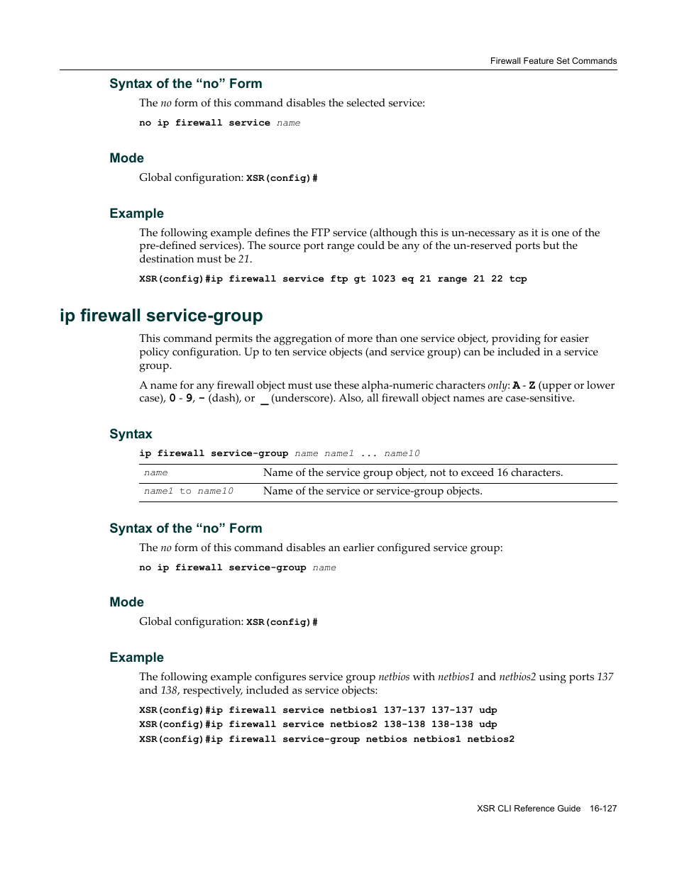 Ip firewall service-group | Enterasys Networks X-Pedition XSR CLI User Manual | Page 671 / 684