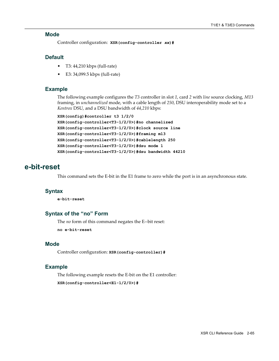 E-bit-reset | Enterasys Networks X-Pedition XSR CLI User Manual | Page 71 / 684