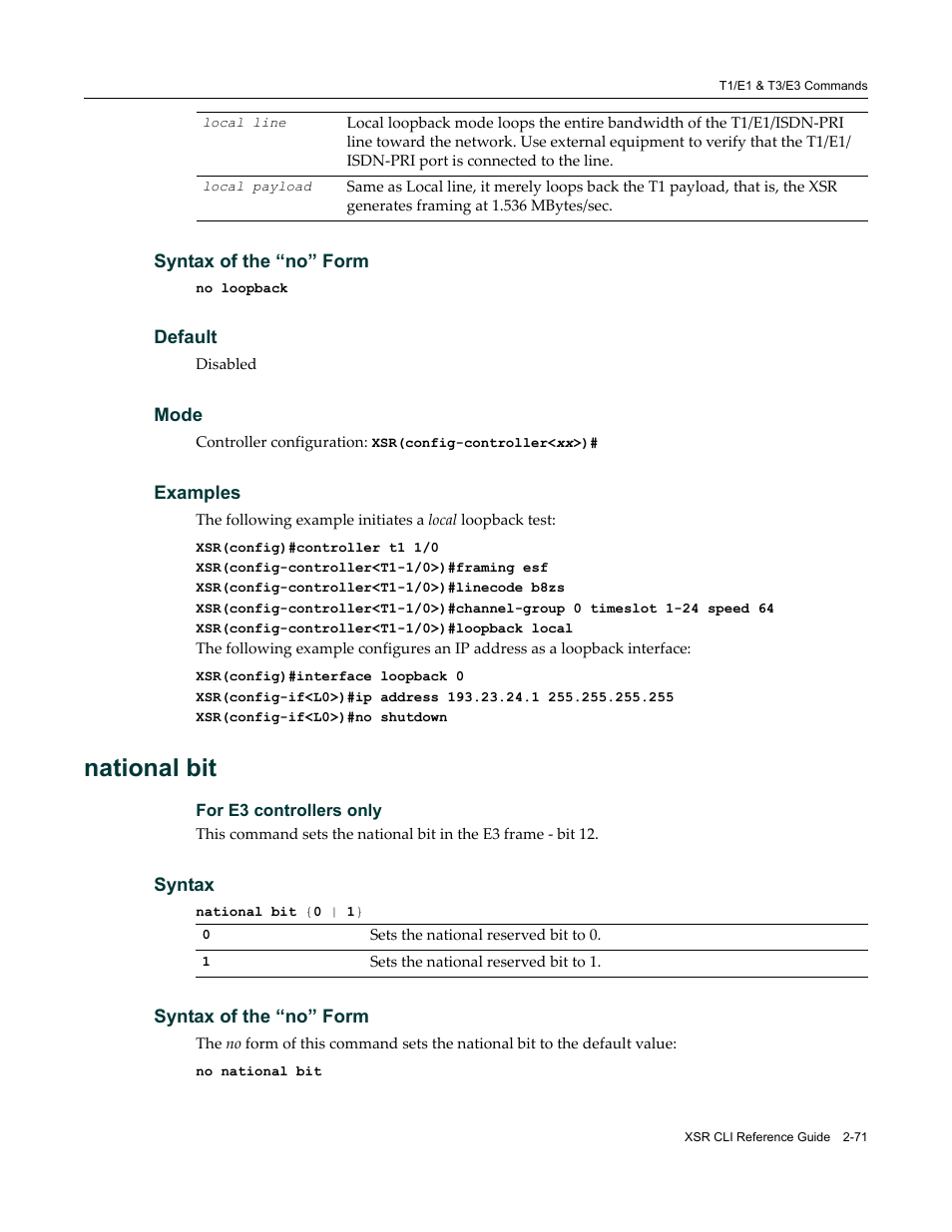 National bit | Enterasys Networks X-Pedition XSR CLI User Manual | Page 77 / 684