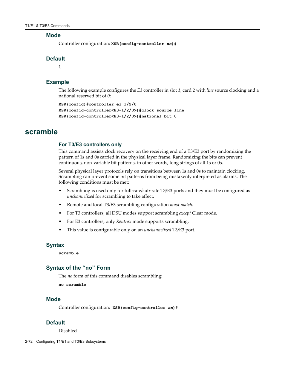 Scramble | Enterasys Networks X-Pedition XSR CLI User Manual | Page 78 / 684