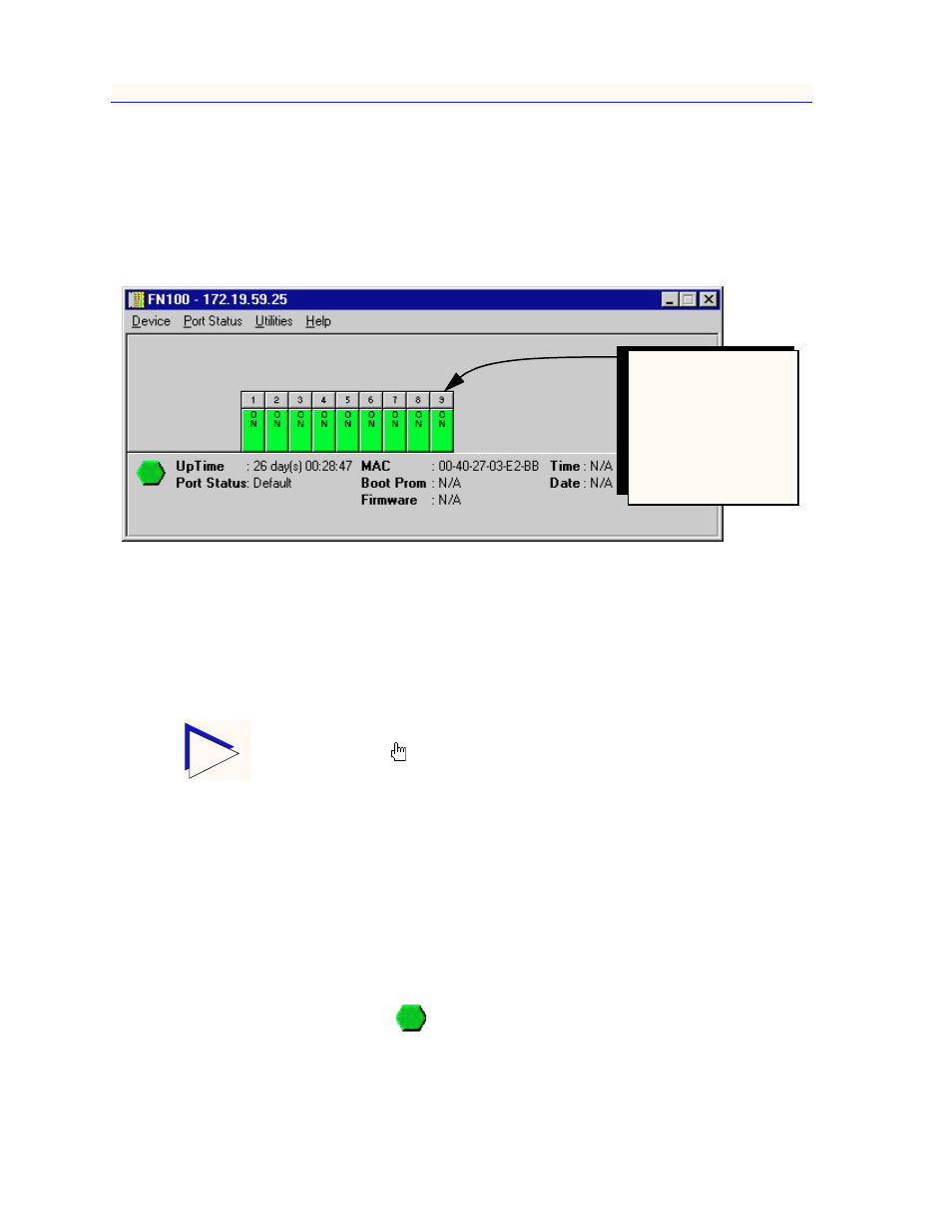 Viewing chassis information, Front panel information, Viewing chassis information -2 | Front panel information -2 | Enterasys Networks FN 100 User Manual | Page 18 / 54