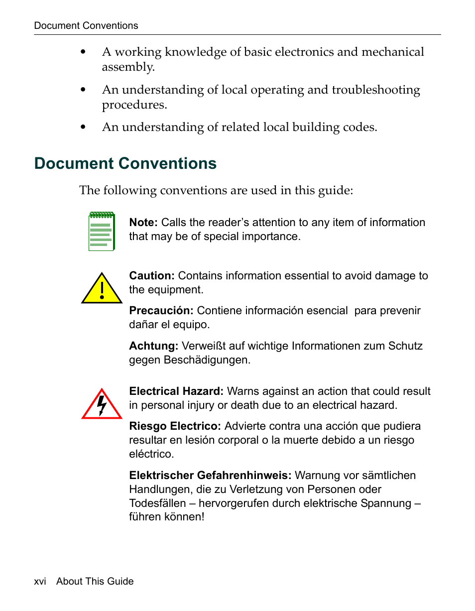 Document conventions | Enterasys Networks Network Ethernet Adapter User Manual | Page 18 / 36