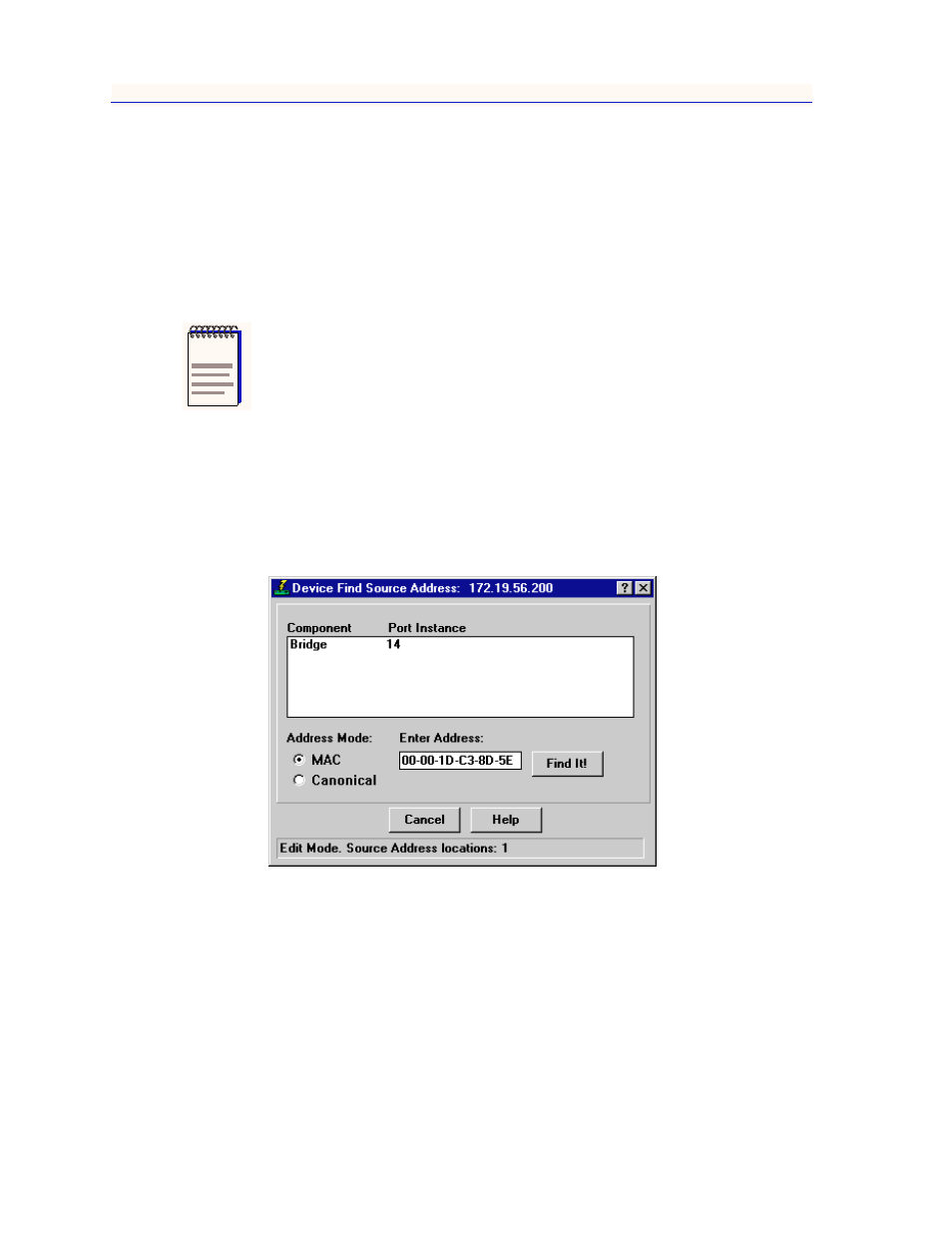 Using device find source address, Using device find source address -24 | Enterasys Networks 2000 User Manual | Page 44 / 188