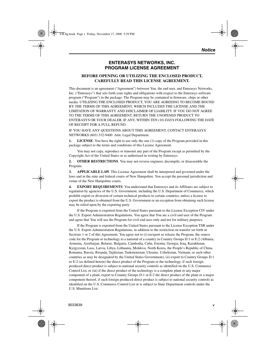 Enterasys Networks Enterasys Vertical Horizon VH-8G User Manual | Page 7 / 48