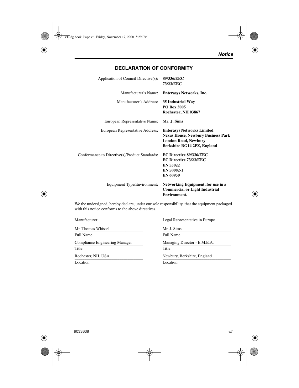 Enterasys Networks Enterasys Vertical Horizon VH-8G User Manual | Page 9 / 48