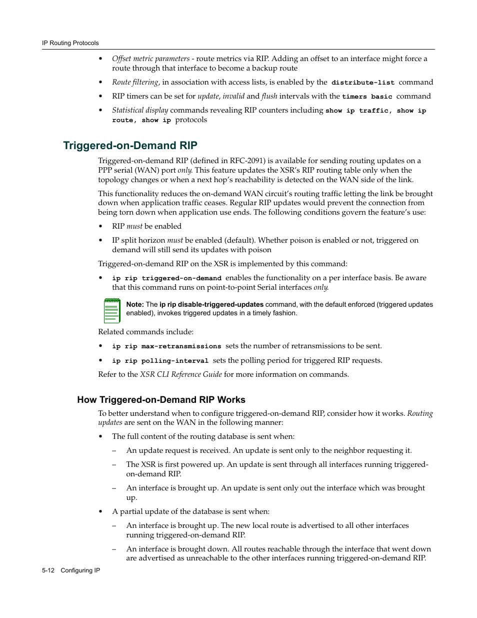 Triggered-on-demand rip, How triggered-on-demand rip works, Triggered-on-demand rip -12 | How triggered-on-demand rip works -12 | Enterasys Networks Security Router X-PeditionTM User Manual | Page 114 / 466