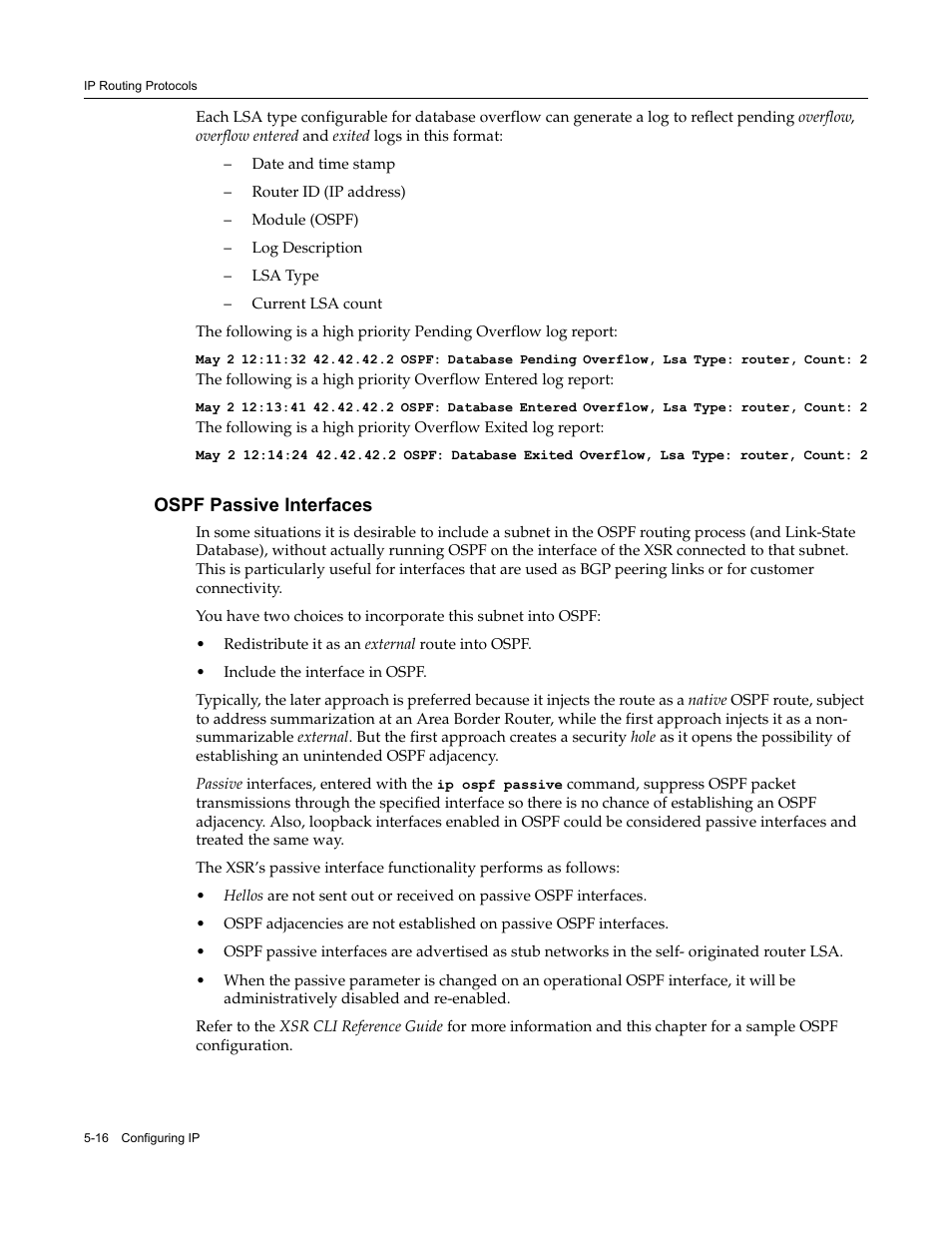 Ospf passive interfaces, Ospf passive interfaces -16 | Enterasys Networks Security Router X-PeditionTM User Manual | Page 118 / 466