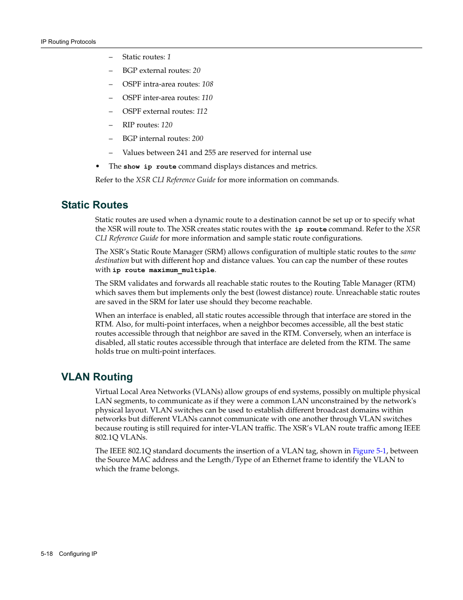 Static routes, Vlan routing, Static routes -18 vlan routing -18 | Enterasys Networks Security Router X-PeditionTM User Manual | Page 120 / 466