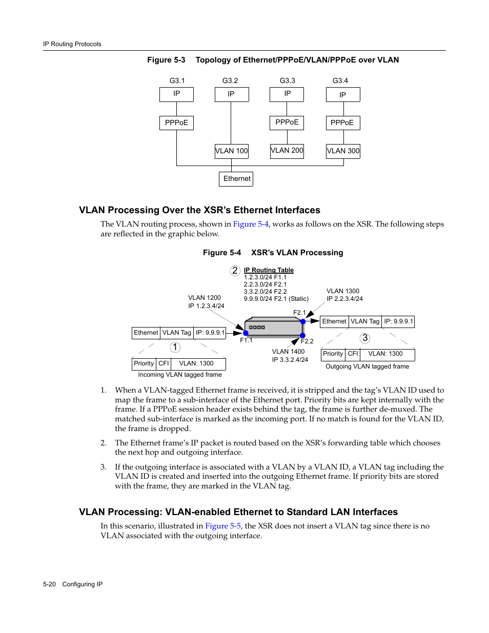 Vlan processing over the xsr’s ethernet interfaces, Figure 5-3 | Enterasys Networks Security Router X-PeditionTM User Manual | Page 122 / 466