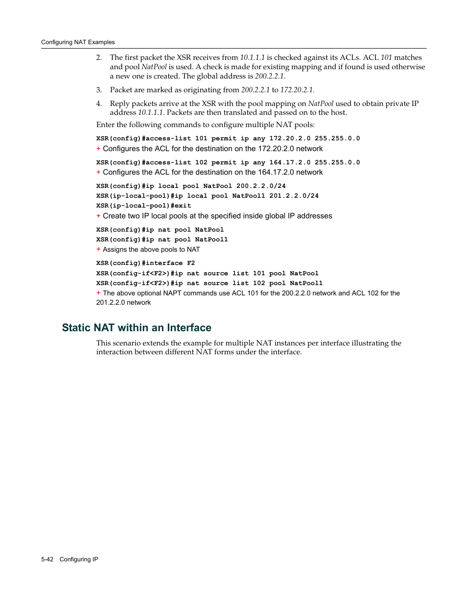 Static nat within an interface, Static nat within an interface -42 | Enterasys Networks Security Router X-PeditionTM User Manual | Page 144 / 466