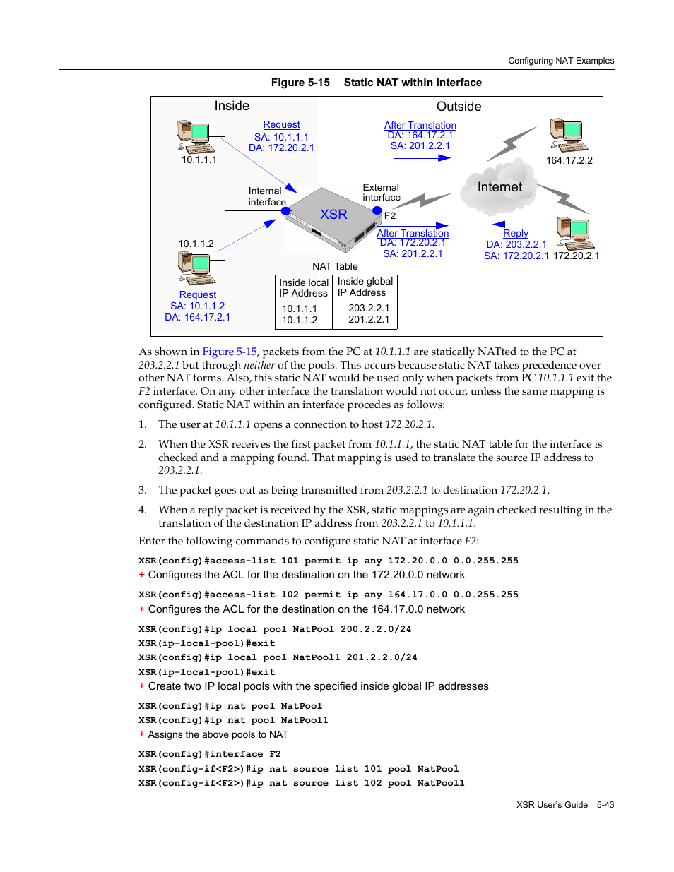 Internet outside inside | Enterasys Networks Security Router X-PeditionTM User Manual | Page 145 / 466