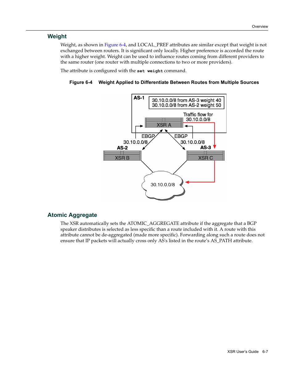 Weight, Atomic aggregate, Weight -7 atomic aggregate -7 | Enterasys Networks Security Router X-PeditionTM User Manual | Page 155 / 466