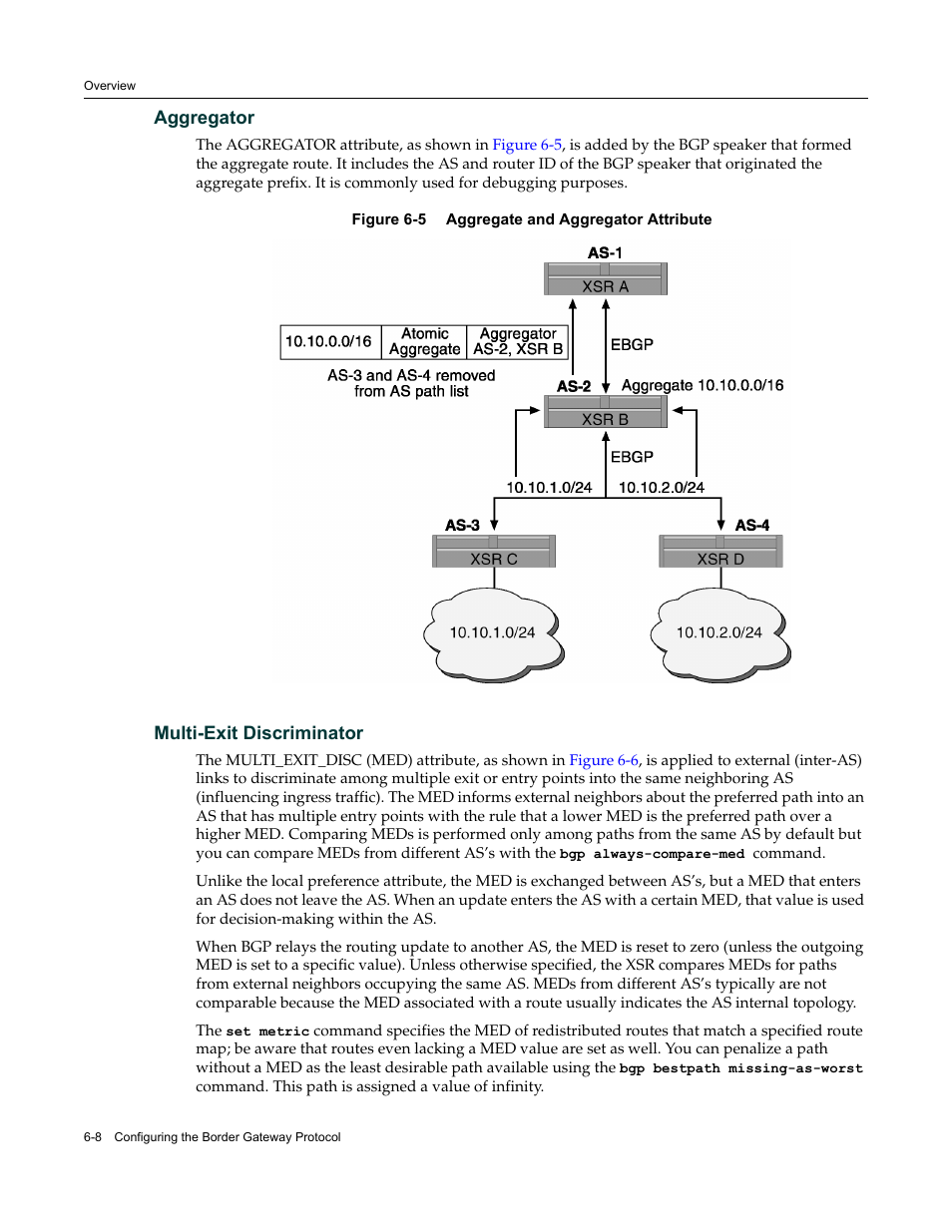 Aggregator, Multi-exit discriminator, Aggregator -8 multi-exit discriminator -8 | Enterasys Networks Security Router X-PeditionTM User Manual | Page 156 / 466