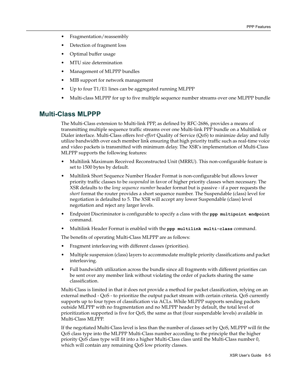 Multi-class mlppp, Multi-class mlppp -5 | Enterasys Networks Security Router X-PeditionTM User Manual | Page 195 / 466