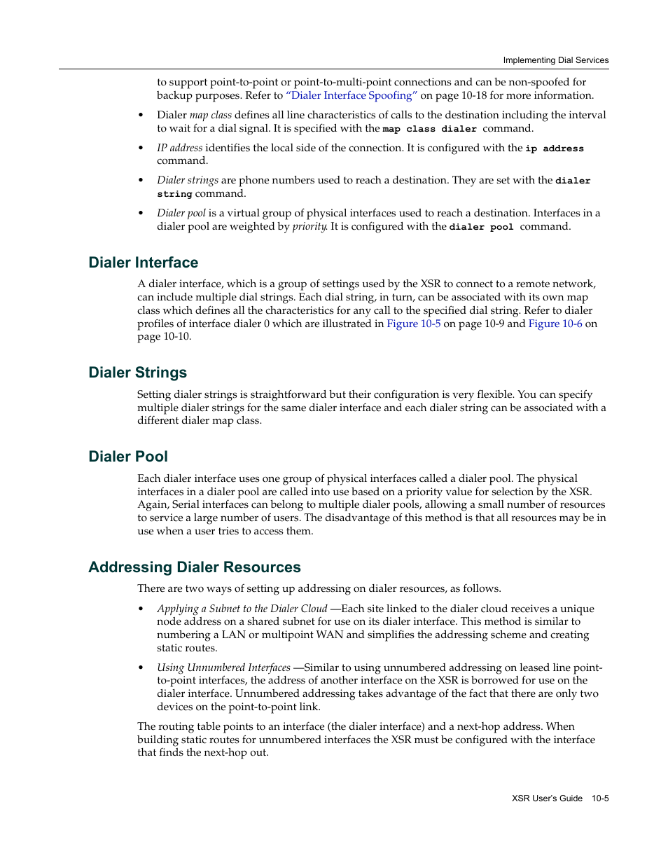 Dialer interface, Dialer strings, Dialer pool | Addressing dialer resources | Enterasys Networks Security Router X-PeditionTM User Manual | Page 227 / 466