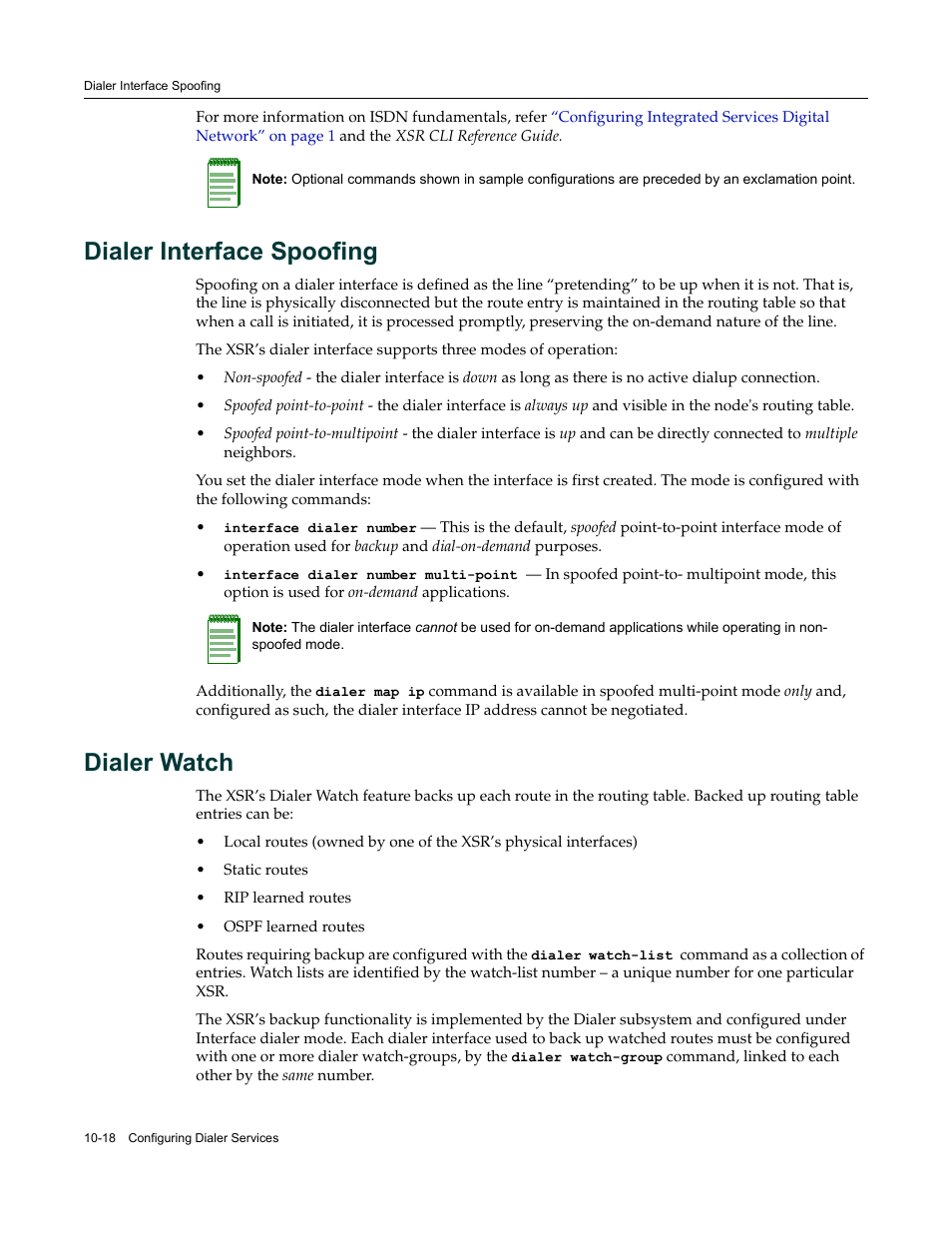 Dialer interface spoofing, Dialer watch, Dialer interface spoofing -18 dialer watch -18 | Oses. refer to | Enterasys Networks Security Router X-PeditionTM User Manual | Page 240 / 466