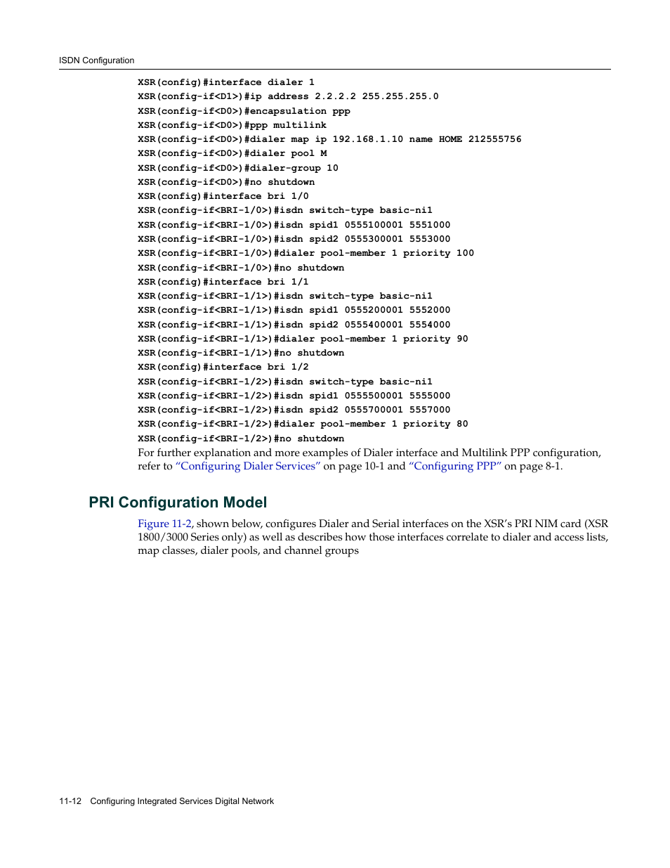 Pri configuration model -12, Pri configuration model | Enterasys Networks Security Router X-PeditionTM User Manual | Page 276 / 466