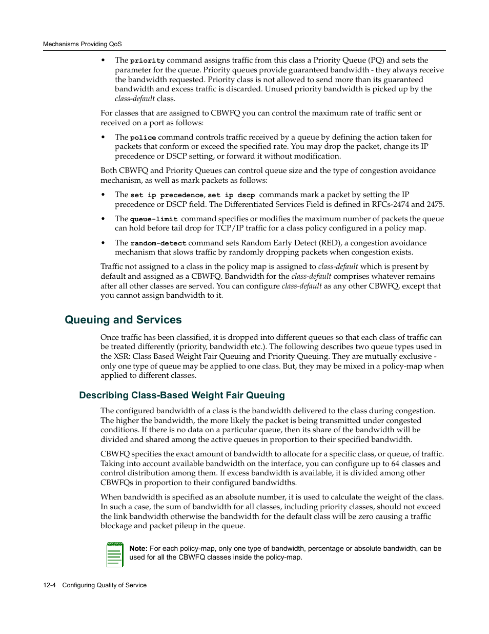 Queuing and services, Describing class-based weight fair queuing, Queuing and services -4 | Describing class-based weight fair queuing -4 | Enterasys Networks Security Router X-PeditionTM User Manual | Page 286 / 466