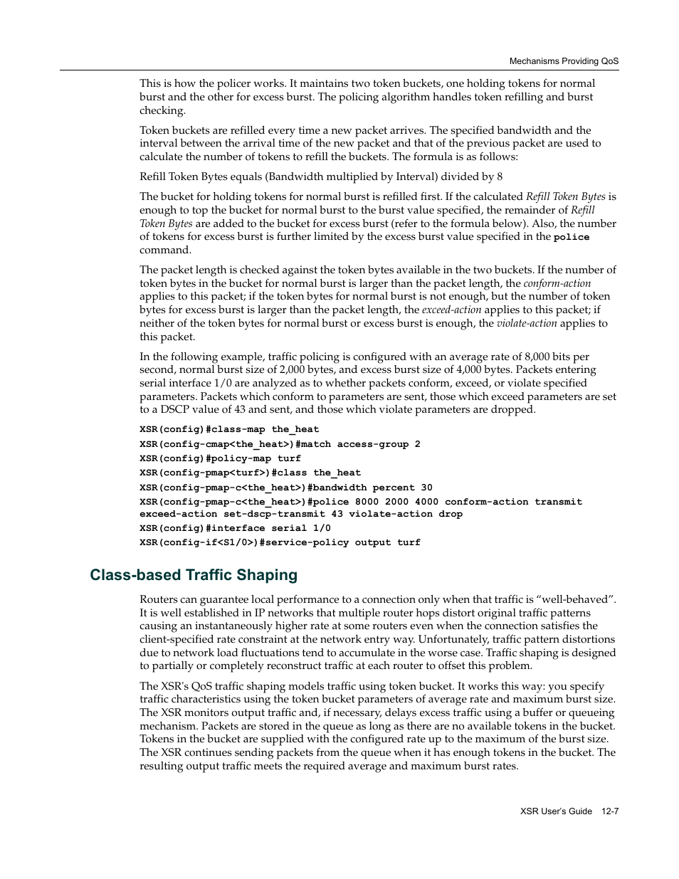 Class-based traffic shaping, Class-based traffic shaping -7 | Enterasys Networks Security Router X-PeditionTM User Manual | Page 289 / 466