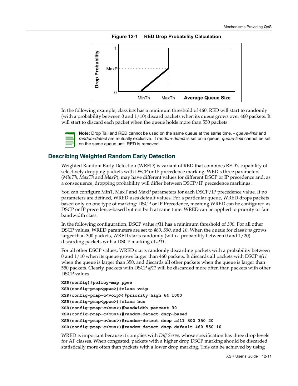 Describing weighted random early detection, Describing weighted random early detection -11 | Enterasys Networks Security Router X-PeditionTM User Manual | Page 293 / 466