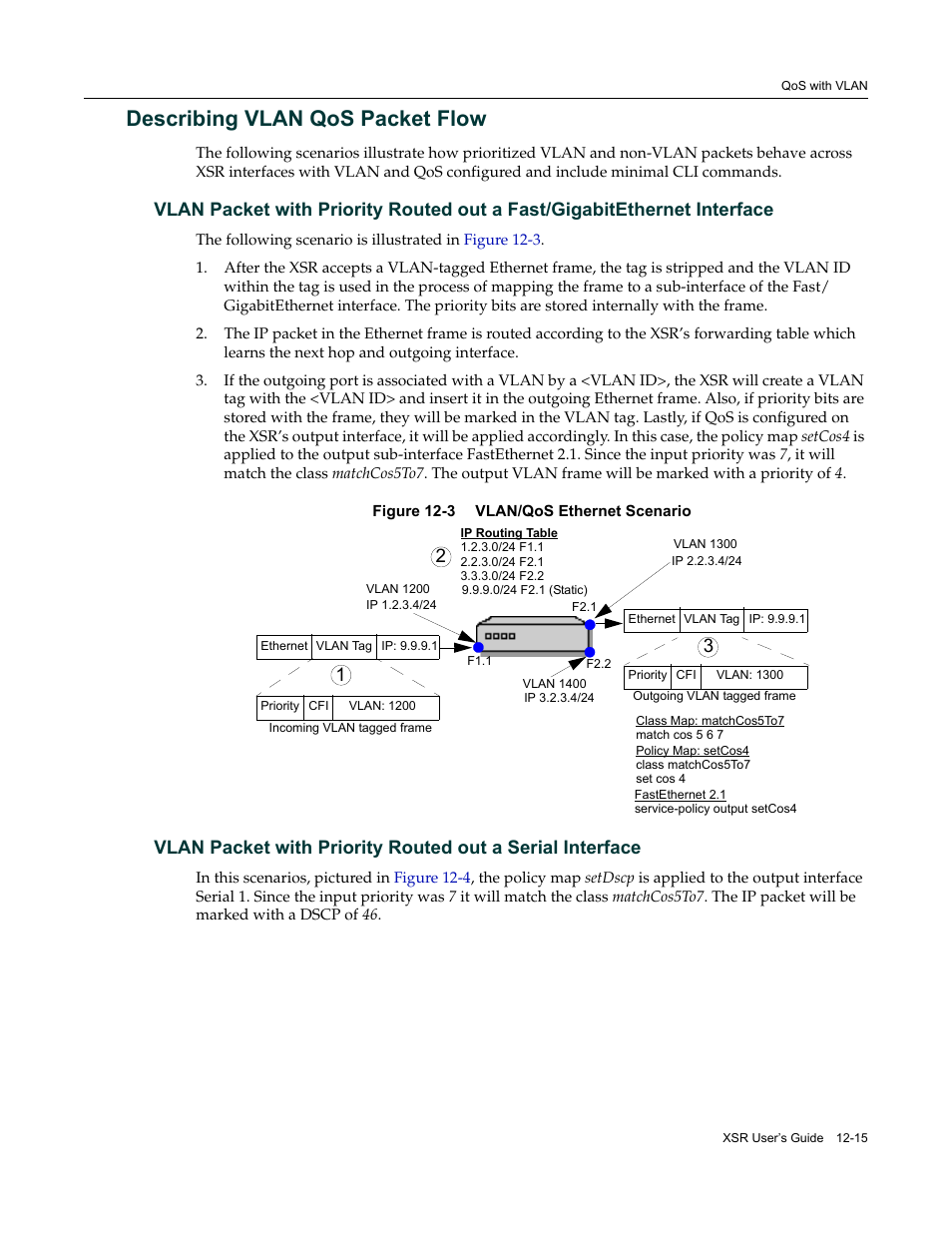 Describing vlan qos packet flow, Describing vlan qos packet flow -15 | Enterasys Networks Security Router X-PeditionTM User Manual | Page 297 / 466