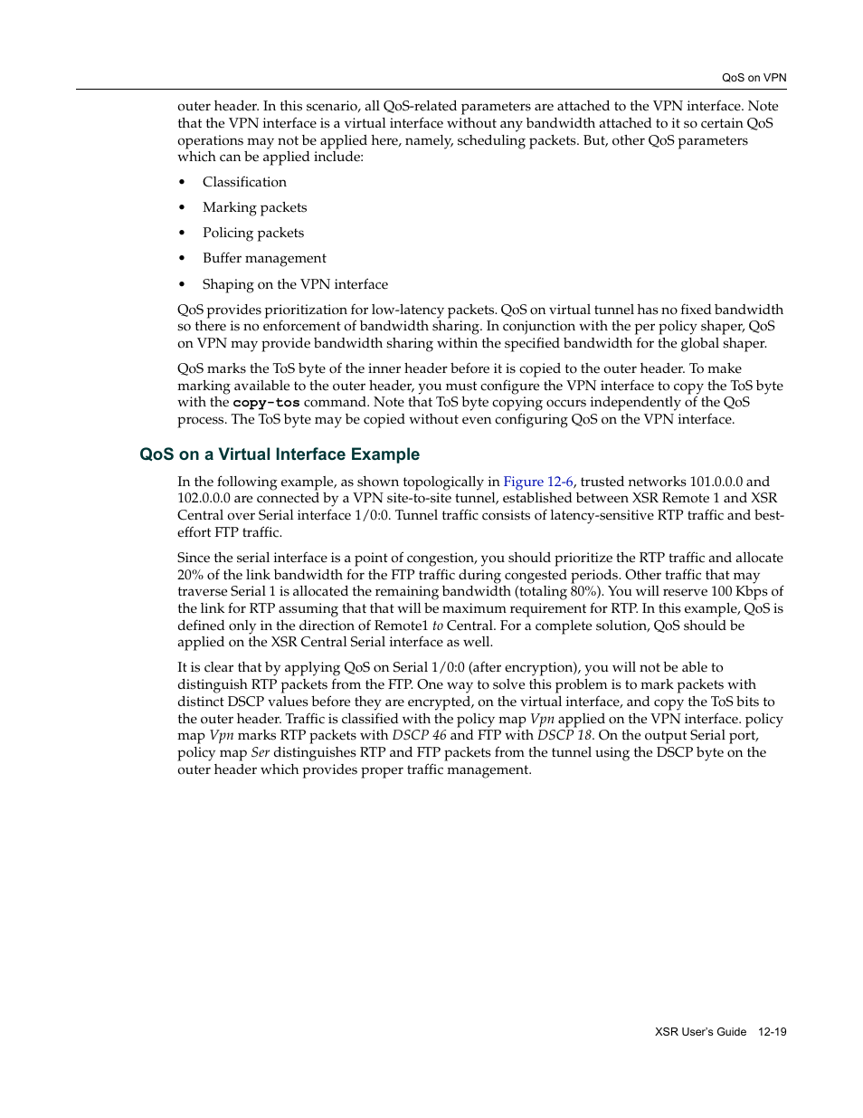 Qos on a virtual interface example, Qos on a virtual interface example -19 | Enterasys Networks Security Router X-PeditionTM User Manual | Page 301 / 466