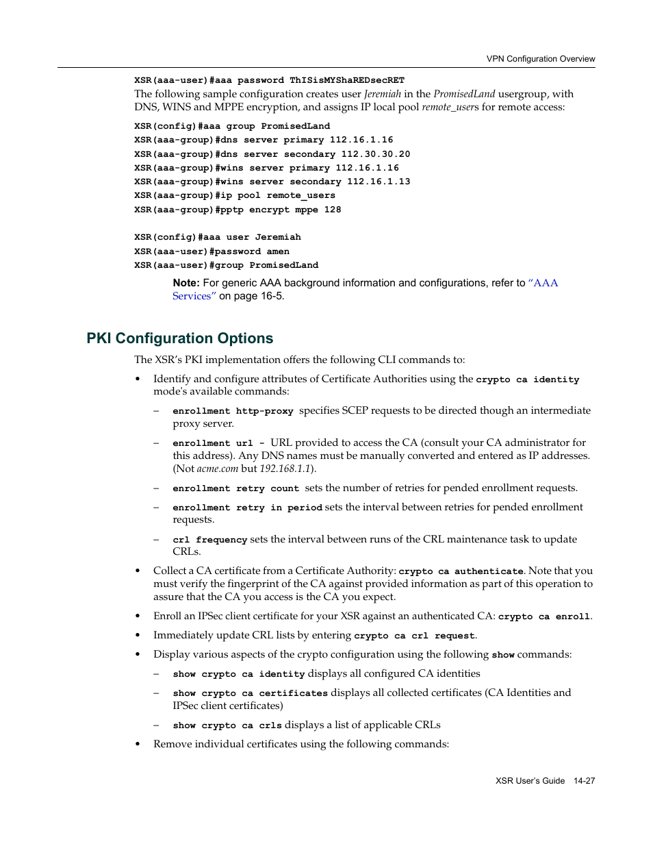 Pki configuration options, Pki configuration options -27 | Enterasys Networks Security Router X-PeditionTM User Manual | Page 349 / 466