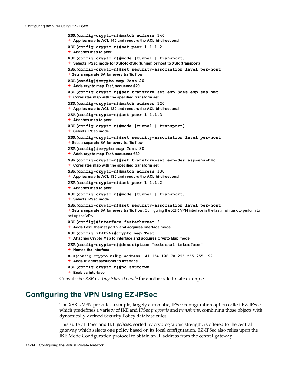 Configuring the vpn using ez-ipsec, Configuring the vpn using ez-ipsec -34 | Enterasys Networks Security Router X-PeditionTM User Manual | Page 356 / 466
