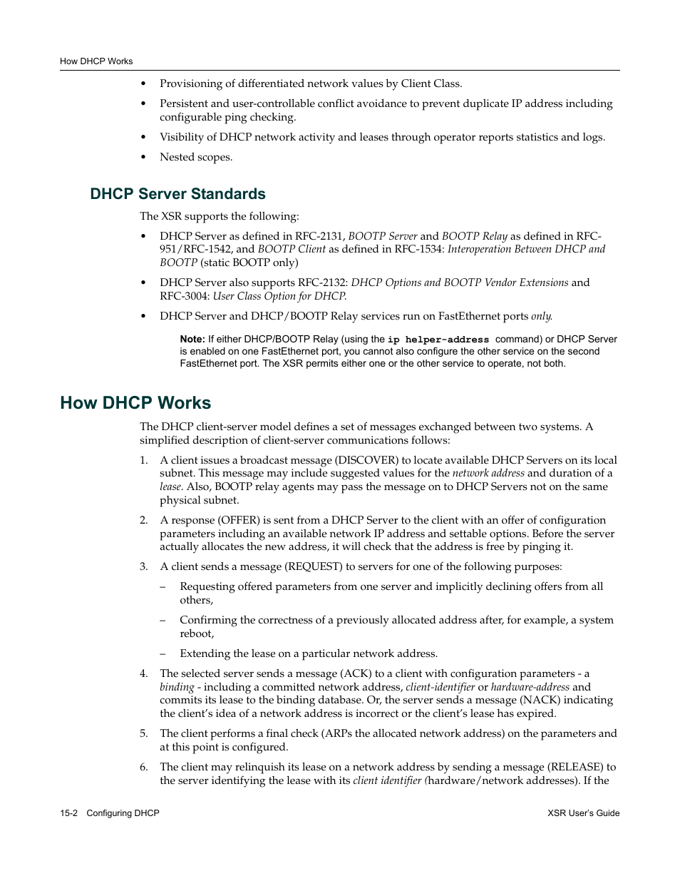 Dhcp server standards, How dhcp works, Dhcp server standards -2 | How dhcp works -2 | Enterasys Networks Security Router X-PeditionTM User Manual | Page 376 / 466