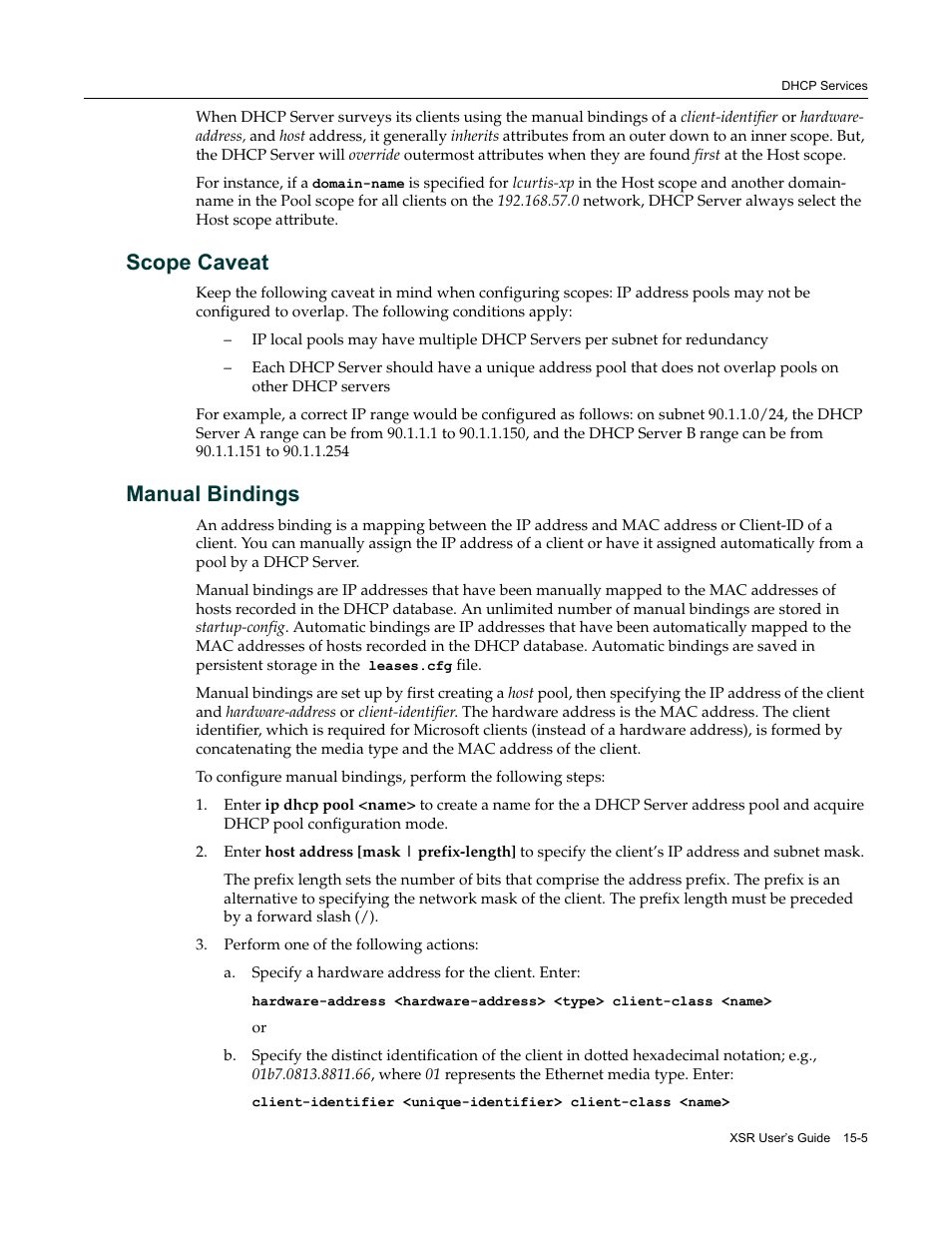 Scope caveat, Manual bindings, Scope caveat -5 manual bindings -5 | Enterasys Networks Security Router X-PeditionTM User Manual | Page 379 / 466