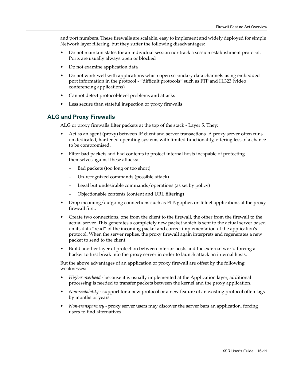 Alg and proxy firewalls, Alg and proxy firewalls -11 | Enterasys Networks Security Router X-PeditionTM User Manual | Page 397 / 466